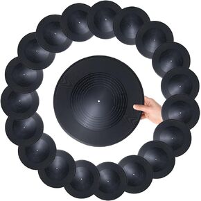 20 Pieces 12 Inch Blank Vinyl Records Vintage Fake Records Decorations for Wall Aesthetic Home Studio Room, Discs Hip Hop Rock 70s 80s 90s Retro Decor