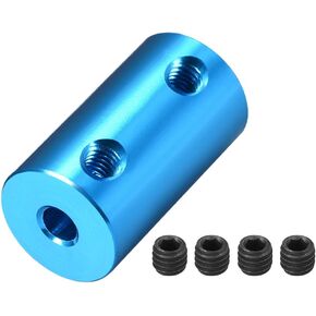 uxcell 4mm to 4mm Bore Rigid Coupling Set Screw L25XD14 Aluminum Alloy,Shaft Coupler Connector,Motor Accessories,Blue