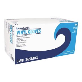 Boardwalk BWK365MCT General Purpose Vinyl Glove, 2-3/5 mil, Vinyl, Medium, Clear (Pack of 1000)