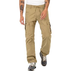 PINDODA Cargo Pants for Men Relaxed Fit Cotton Casual Work Hiking Pants Mens Tactical Military Army Pants with Multi Pockets