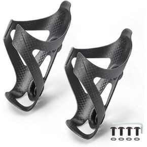 Bike Water Bottle Holder Plastic Carbon Fiber Water Bottle Cage Cages for Road Bikes Mountain Bicycle Water Bottle Cage Drink Cup Holder, 2 Pack - Black