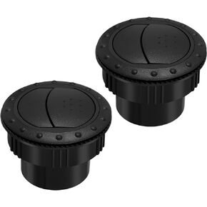 VICASKY Dashboard Conditioning Deflector Universal - 2Pcs Dashboard Air Conditioning Deflector Side Roof Vent Outlet 70mm Universal Black Warm Louvered for Car A1176 RV (Black)