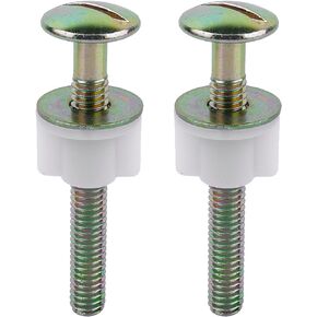 Universal Toilet Seat Screws, 6Packs Metal Toilet Seat Hinge Bolts and Screws, 3 Inch Steel Toilet Seat Bolts, Washers and Plastic Nuts, Replacement Parts for Top Mount Toilet Seat Hinges