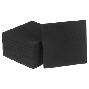 uxcell 8pcs Foam Padding Sheets 1/2 Inch Thick x 6 Inch Long Square EVA Foam Sheet Non-Slip Anti Vibration Pads, Anti-Skid Noise
