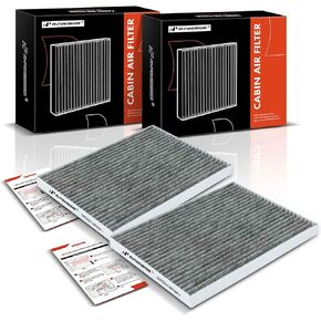 A-Premium 2-PC Cabin Air Filter with Activated Carbon Compatible with Nissan Sentra 2007-2012, Rogue 2008-2013, Rogue Select 2014-2015, Replace# 27277EN000