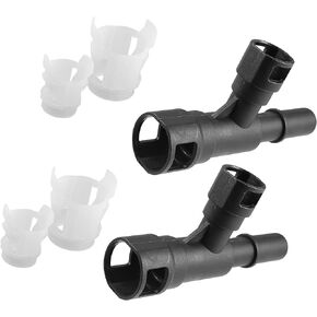 Hihaha No.15055342 Heater Hose Tee for Cadillac Escalade 2002-2014 / Heater Hose Connector/Durable / 2Pcs Black