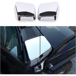Side Air Intake Hood Vent Cover Compatible with Hummer H2 2003-2009, ABS Side Hood Air Vent Trim Cover Protection Accessories, 2PCS (Bright Silver)