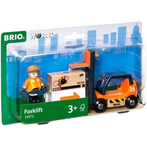 Brio World 33573 - رافعة شوكية - 4 قطع خشبية لقطار الألعاب للأطفال من سن 3 سنوات فما فوق