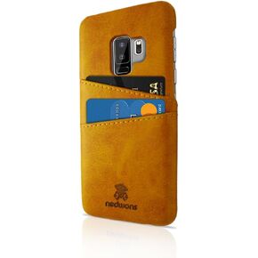 Premium Galaxy S9 Wallet Case - Luxury PU Leather - Stylish & Durable Protection for Your Smartphone - 2 Card Holder Slots - Screen Protector Included! (Red)