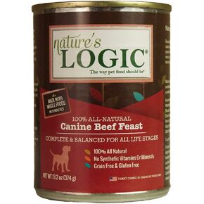 Natures Logic NL80 dog canned beef 13.2oz, One Size