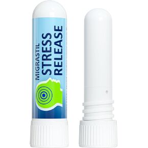 Basic Vigor Migrastil Stress Release Inhaler 2-Pack, Calm Aromatherapy Formula, Natural Stress Relief. Made in The USA.