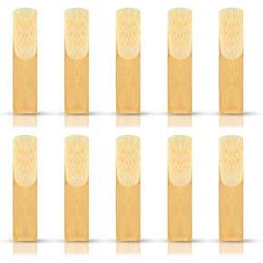 10pcs Alto Saxophone Reed 2.5, 2.8 x 0.6 Inch Clarinet Reeds Saxophone Gifts Musical Instrument Accessories for Alto Sax or Clarinet Soprano