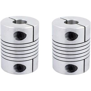 Xnrtop 14mm to 12mm Shaft Coupling 40mm Length 32mm Diameter Stepper Motor Coupler Aluminum Alloy Joint Connector for 3D Printer CNC Machine DIY Encoder(Pack of 2） in Kuwait