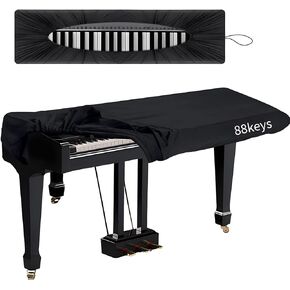 Medibot 88 Keys Piano Keyboard Dust Cover/Dirt Proof Cover With Durable Elastic & Cord Lock, Adjustable Electric Piano Keyboard Covers for Digital Electric Pianos, Must-have Electric Piano Accessories