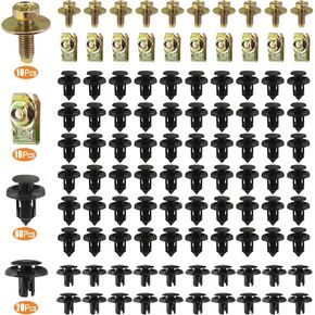 URMECCH 100 قطعة M6 محرك سبلاش الحرس الجسم البراغي U-المكسرات 10 مم ممتص الصدمات الحاجز برشام كليب 91503-SZ3-003 8 مم الجبهة الحاجز الداخلية بطانات عجلة التجنيب 91512-SX0-003 لهوندا أكورد سيفيك CRV أكورا in Kuwait