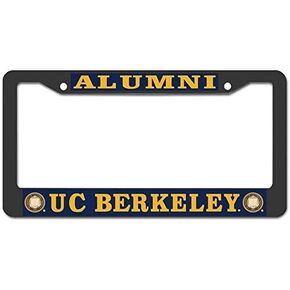 License Plate Frame UC Berkeley Alumni License Plate Frame UV Printed Metal Frame Car Plate Frame Screws for US Vehicles, Black - Silver, 12 x 6 Inches