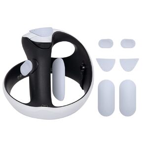 NANANINO Anti-Slip Silicone Pads for PS VR2 Controller, Soft and Comfortable PS VR2 Controller Trigger Extender Grips - White