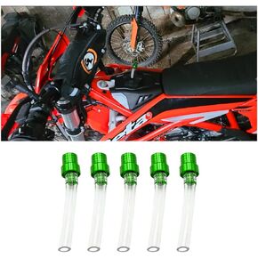 5PCS Motorcycle Gas Fuel Tank Cap Breather Hose, Universal CNC Gas Cap Valve Vent, Breathing Valve Tube Compatible with ATV Quad CRF YZF RMZ KLX DRZ Pit Dirt Bike Motorcycle