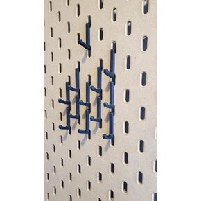 'Just Hanging' Pegboard Hook Packs, Compatible with IKEA SKADIS Pegboard, Display Hook SKADIS Accessory (Glossy White, 12pk, Spool Hook) in Kuwait