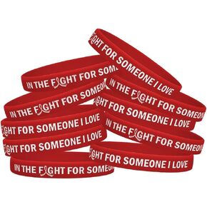 In the Fight for Someone I Love Silicone Wristband for Cancer & Cause Awareness (10 Pack)
