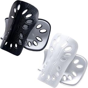 HINZIC 2 Pairs Soccer Shin Guards for Young Kids Adults, Breathable Shin Guard Sleeves for Boy & Girl Football Games, Protective EVA Cushion for Youth Men & Women