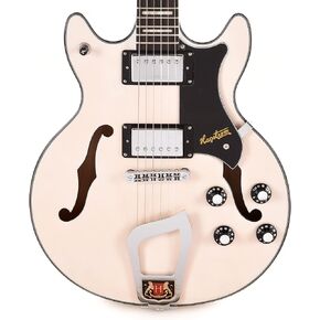 Hagstrom 6 String Semi-Hollow-Body Electric Guitar, Right, Swedish Frost (ALV-SFT)