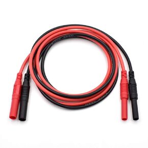 Meter Test Lead Extension Male to Female Connector 4mm Banana Plug to Jack Heavy Duty Silicone Wires Multimeter Leads Probes Adapter 14AWG (1 Pair) (39.4")