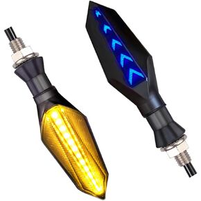 CYDZSW 2Pack Motorcycle Turn Signals LED,Universal Motorcycle Blinkers Tail Lights Kit,Bright Rear Turn Signal for Dirt Bike Scooter and Powersports