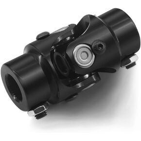 BUYMACHINERYPARTS 11/16-36 Spline X 3/4" DD Black Steering Universal Joint Single U Joint Shaft,Total Length: 83mm (3-1/4")