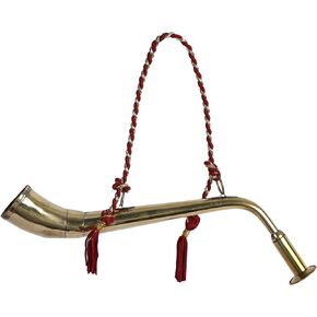 Musical Instrument Bugle Brass Wind Musical Instrument Army Brass Band Trumpet Brass Instrument Metal Flugelhorn Brass to Play Decorative Gift For Boys & Girls (10 INCH)