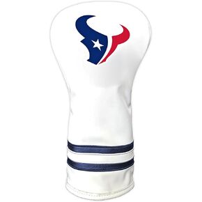 Team Golf NFL Houston Texans White Vintage Driver Head Cover White Vintage Driver Golf Club Headcover, Form Fitting Design, Retro Design