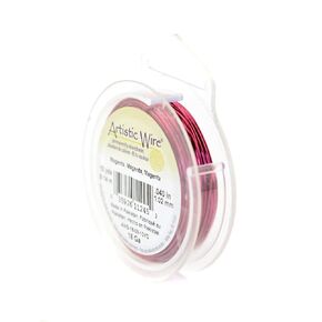 Artistic Wire, 18 Gauge (1.0 mm), Magenta, 10 yd (9.1 m)