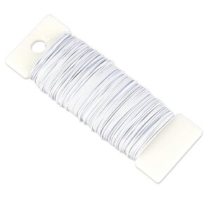 38 Yards 114 Ft 22 Gauge Flexible Wire Paddle Wire White Floral Wire,Metal Wire for Ribbon Making,DIY Crafting Wreath,Floral Arrangement,Bouquet Stem Wrapping,Christmas Wreaths Tree,Wedding Bouquets