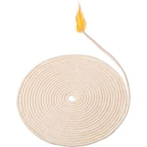 Nuanchu 16.4 Feet Cotton Wicks for Oil Lamps Braided Round Candle Making Wicks 3 mm Replacement Oil Candle Cord Stove Cord for Kerosene DIY Projects