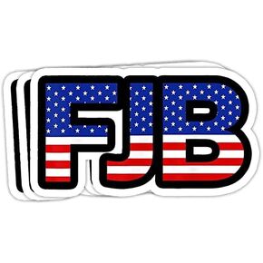WSQ 3-Pack FJB Pro America Anti Biden F Biden Sucks USA American Patriotic Vinyl Sticker Decal - 4x3 Inches - for Car Truck SUV Van Window Bumper Wall Laptop Tablet Cup Tumbler and Any Smooth Surface