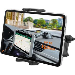 Kolasels Car Dashboard Windshield Tablet Mount for 4-13" iPad & Phone, Telescopic arm Suction Cup Truck Dash Window Tablet Holder for iPad Pro 12.9 11 10.5 9.7, iPad Air Mini, Samsung Tabs, iPhone etc