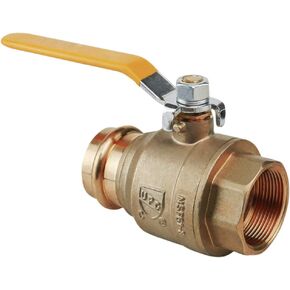 Midline Valve 542VLV001F-5 Premium Adapter Ball Valve with 1 in. Press x FIP Connections, Brass (Pack of 5)