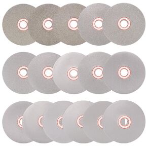 HARFINGTON Diamond Flat Lap Disc Set 4" x 5/8" Arbor 50/60/80/100/120/240/260/320/400/600/1000/1200/1500/2000/2500/3000 Grit Grinding Wheel
