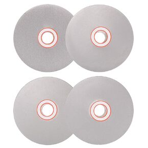 HARFINGTON Diamond Flat Lap Disc Set 4" x 5/8" Arbor 600/1200/2000/3000 Grit Grinding Wheel