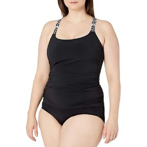 Profile by Gottex Women's Novelty Strap Scoop Neck Cup Sized Tankini Top Swimsuit
