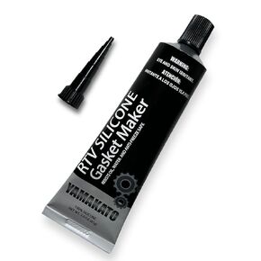 YAMAKATO RTV Gasket Maker, Black Silicone Sealant and 2 Thick Gasket Material Paper 160X290mm
