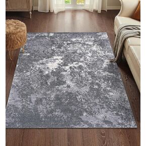 LUXE WEAVERS Rug - Persian Rugs 6490 Abstract Area Rug - Modern Design, Medium Pile, Blue / Size 2 x 3