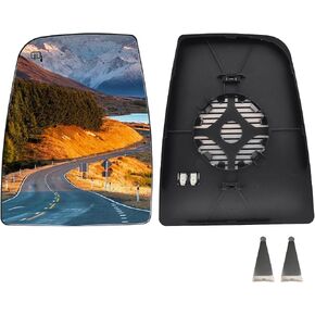 TOP-MAX Driver Left Side Upper Rearview Convex Heated Mirror Glass With Rear Holder and Clips fit Ford Transit 150 250 350 from 2015 to 2023 in Kuwait