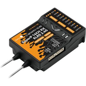 BETAFPV SuperP 14CH Diversity Receiver with TCXO, 2 Antennas, Dual RX Chains Support Long Range Flying Aerial Photography FPV Freestyle Tricks, for Fixed-Wing Helicopter RC Cars Boats - ELRS 2.4G