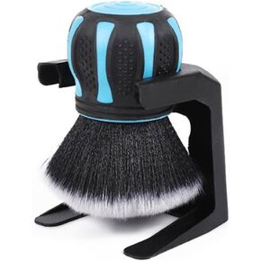 Ziciner Ultra Soft Detailing Brushes, Car XL Synthetic Brush Comes with Storage Rack, Auto Interior Dusting Brush Cleaning Tool Covers Large Area Inside or Outside Vehicles (Red)