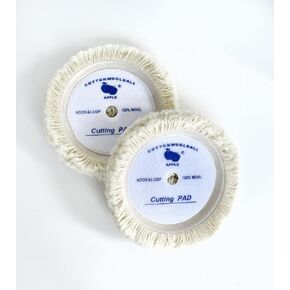 Apple abrasives 1 pc 8 inch Buffing and Polishing Pads 100% Wool Hook and Loop for Compound Cutting and Polishing for Auto Industries Thick and Aggressive