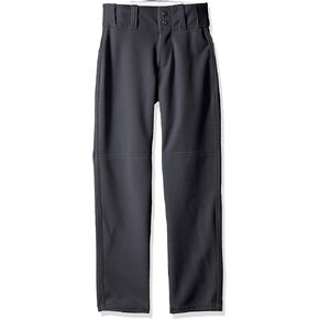 Alleson Athletic Men's Standard Baseball Pant with Braid, Charcoal/Black, Large