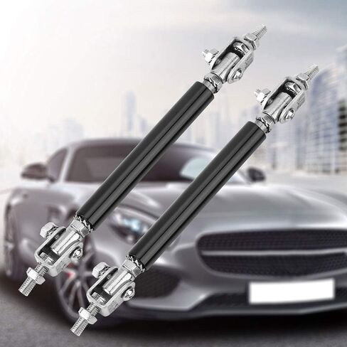 Aramox Car Bumper Protector, 2Pcs 75mm Universal Car Front Rear Bumper Protector Lip Rod Splitter Strut Tie Bar Support (Black) in Saudi Arabia