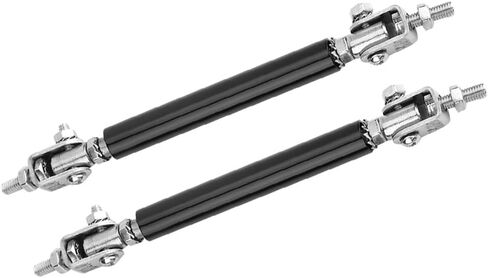 Aramox Car Bumper Protector, 2Pcs 75mm Universal Car Front Rear Bumper Protector Lip Rod Splitter Strut Tie Bar Support (Black) in Saudi Arabia