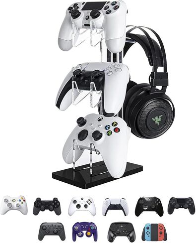 حامل وحدة التحكم CROSSSELL 3 في 1، حامل وحدة التحكم وسماعة الرأس، حامل وحدة التحكم PS5، حامل وحدة التحكم Xbox، إعداد الألعاب، حامل سماعة الرأس ووحدة التحكم العالمية، ملحقات الألعاب in Saudi Arabia
